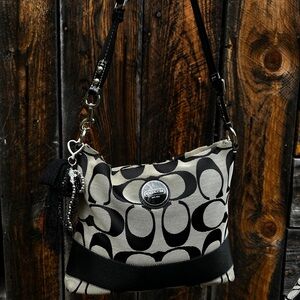 Coach Signature Stripe Shoulder/Crossbody Bag